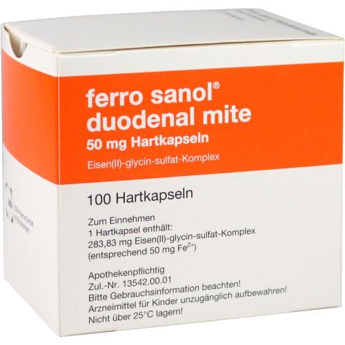 Ferro Sanol duodenal mite 50mg magensaftres. HKP