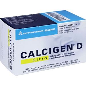 CALCIGEN D Citro 600 mg/400 I.E. Kautabletten