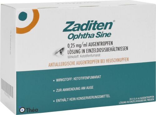 ZADITEN OPHTHA SINE AUGENTROPFEN