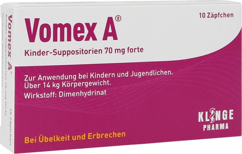 VOMEX A Kinder-Suppositorien 70 mg forte