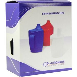 Einnehmebecher m. 2Griffe+2Deckel 4+12mm blau