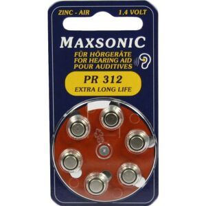 Batterie für Hörgeräte MAXSONIC PR 312