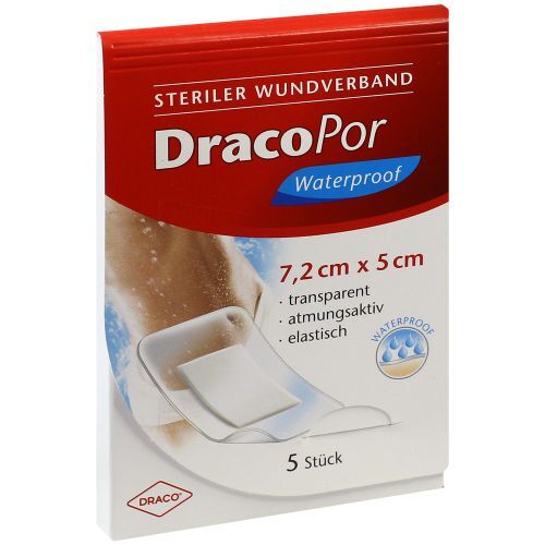 Dracopor Waterproof Wundverband steril 5cmx7.2cm