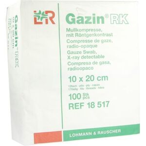 GAZIN Mullkompresse 10x20cm 12fach mit RK unsteril