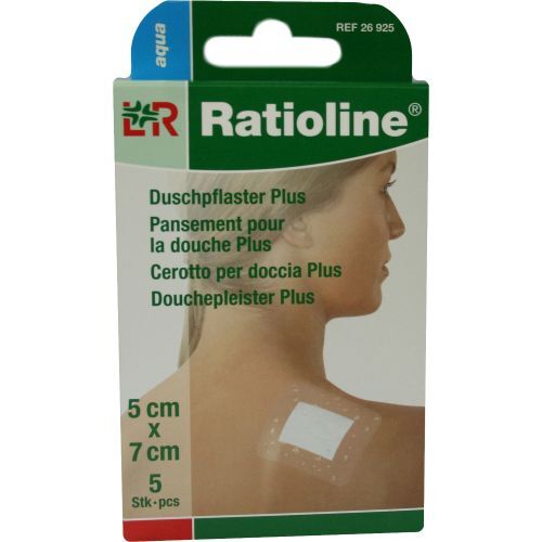 Ratioline aqua Duschpflaster plus 5x7cm steril