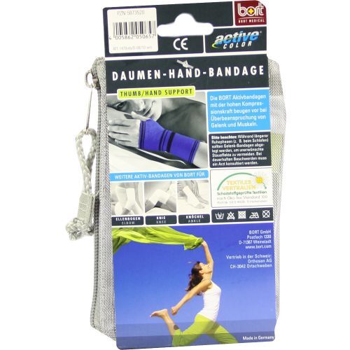 BORT ActiveColor Daumen-Hand-Bandage blau medium