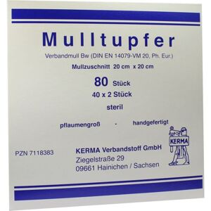 MULLTUPFER HANDGEF.STERIL PLAUMENGROSS 20x20CM