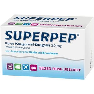 Superpep Reise Kaugummi-Dragees 20mg