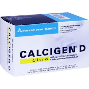 Calcigen D Citro 600mg/400 I.E. Kautabletten