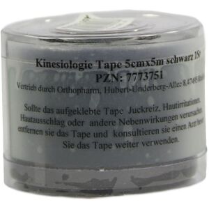 Kinesiologie Tape 5cmx5m schwarz