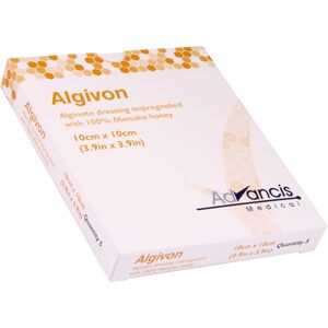 Algivon 10x10cm HONIG-WUNDAUFLAGE