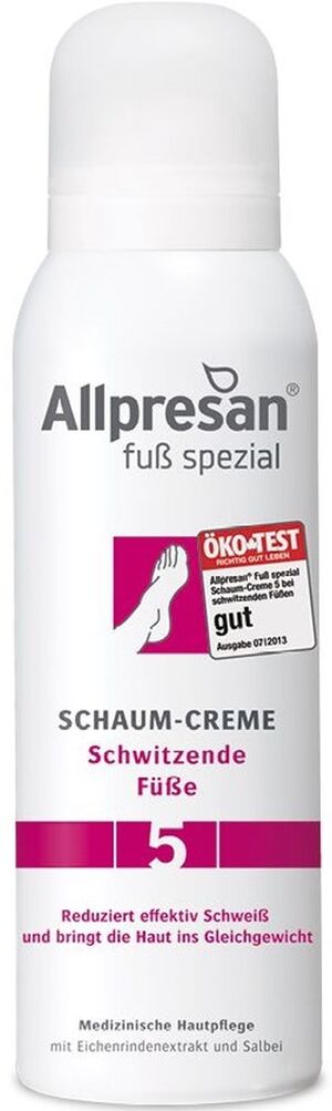 Allpresan Fuß spezial Nr. 5 - Schwitzende Füße - Schaum-Creme 125 ml