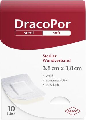 DRACOPOR Wundverband steril 3.8x3.8cm