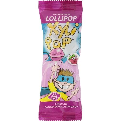 miradent XyliPOP Lolli Zahnpflegelolli Erdbeere