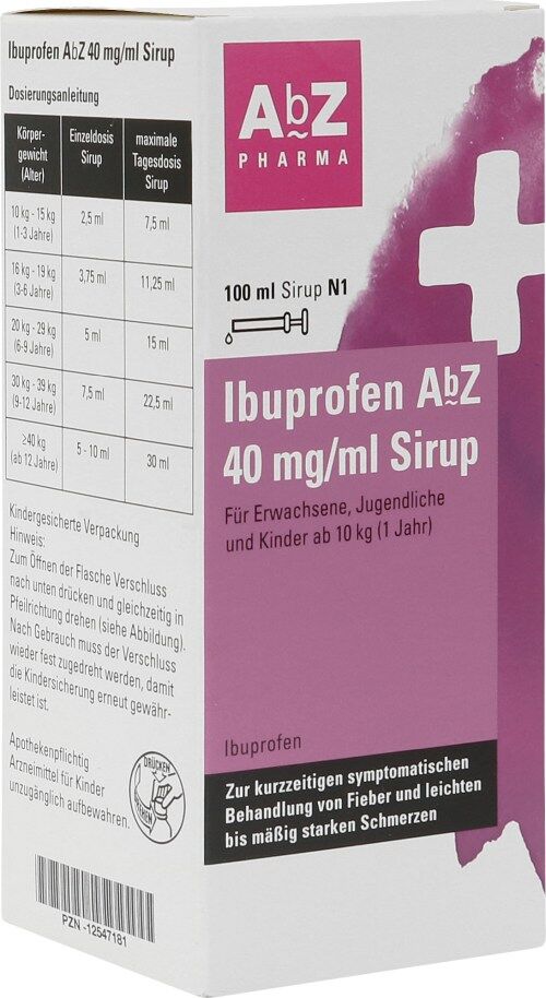 Ibuprofen AbZ 40 mg/ml Sirup