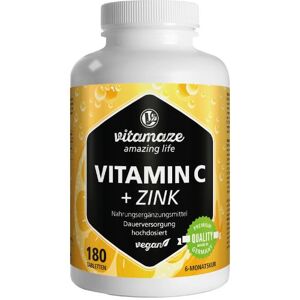Vitamin C 1000 mg hochdosiert + Zink vegan