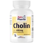 Cholin 600mg rein aus Bitartrat veg Kapseln