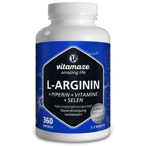 L-Arginin 750 mg + Piperin + Vitamine