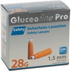 Gluceofine Pro Safety S.-Lanzetten 28Gx1.5mm