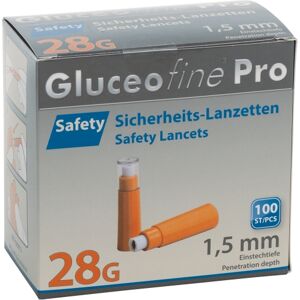 GLUCEOFINE Pro Safety Sich.-Lanzetten 28 Gx1,5 mm