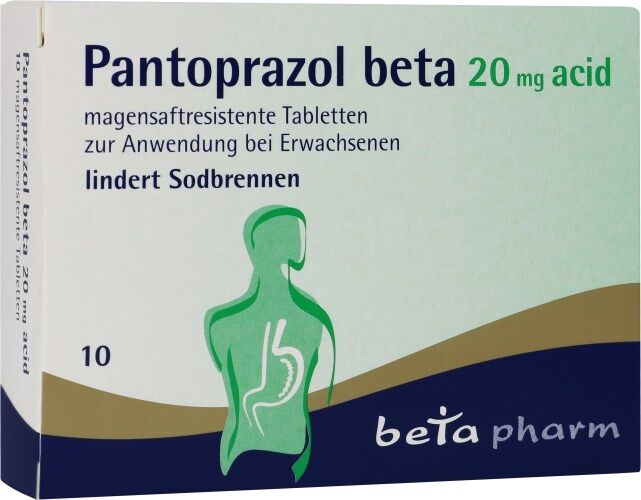 PANTOPRAZOL beta 20 mg acid magensaftres.Tabletten