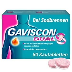 GAVISCON DUAL 250 MG / 106.5 MG / 187.5 MG