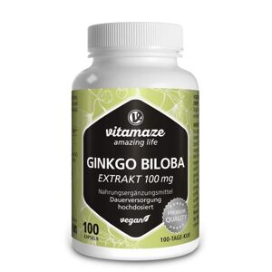 Ginkgo Biloba 100 mg hochdosiert vegan