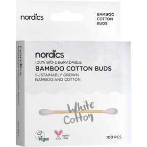 Bio Kosmetikstäbchen Bambus Baumwolle weiß Nordics