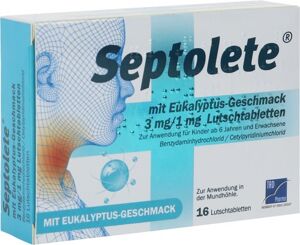 Septolete® m. Eukalyptus-Geschmack 3mg/1mg Lutschtabletten