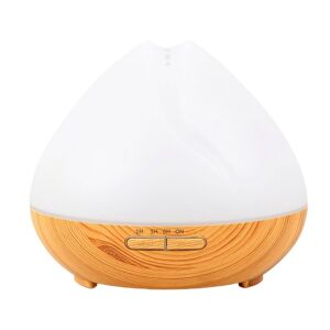 Aroma Diffuser Holzdesign + Weiß mit LED