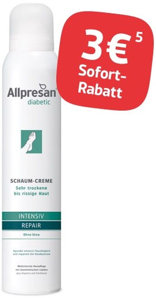 Allpresan diabetic Schaum-Creme INTENSIV + REPAIR ohne Urea 200 ml