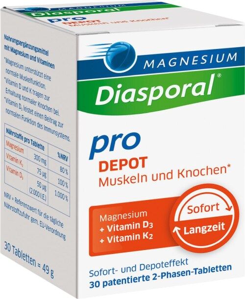 MAGNESIUM DIASPORAL PRO+D3+K2 DEPOT Muskel+Knochen