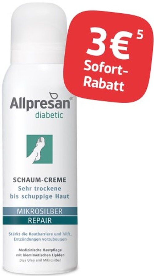 Allpresan diabetic Schaum-Creme Mikrosilber & Repair 125 ml