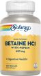 Betain HCl 650 mg + Pepsin Solaray