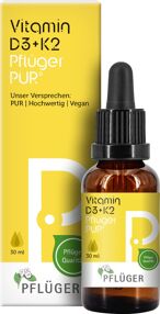 Vitamin D3+K2 Pflueger PUR 500 I.E. / 25 ug