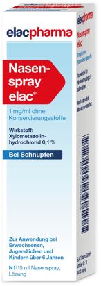 Nasenspray elac 1 mg/ml ohne Konservierungsstoffe