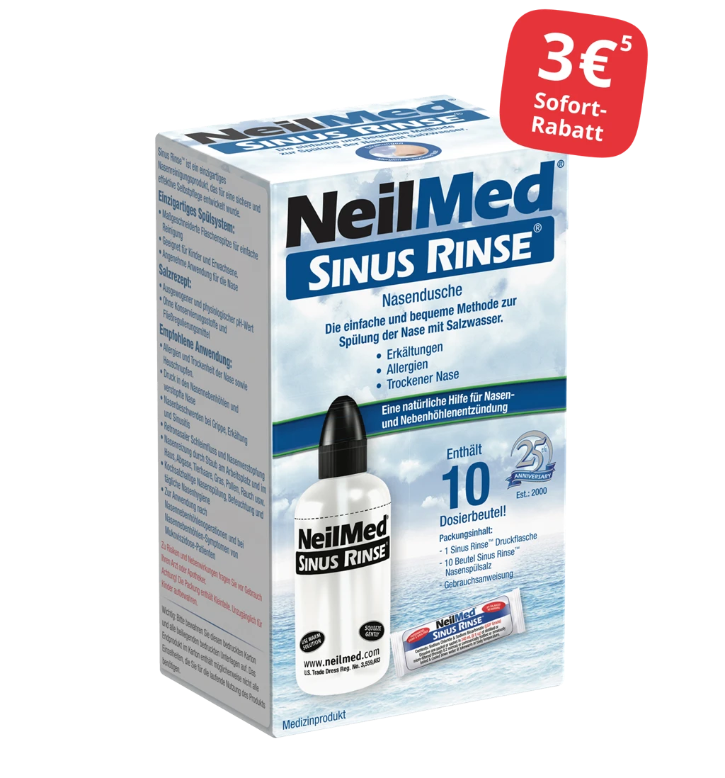 Jetzt 3€ sparen beim Kauf von NeilMed Produkten