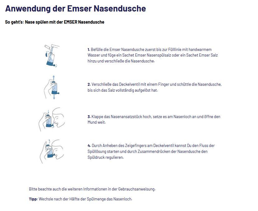 Nasenduschen Kombination